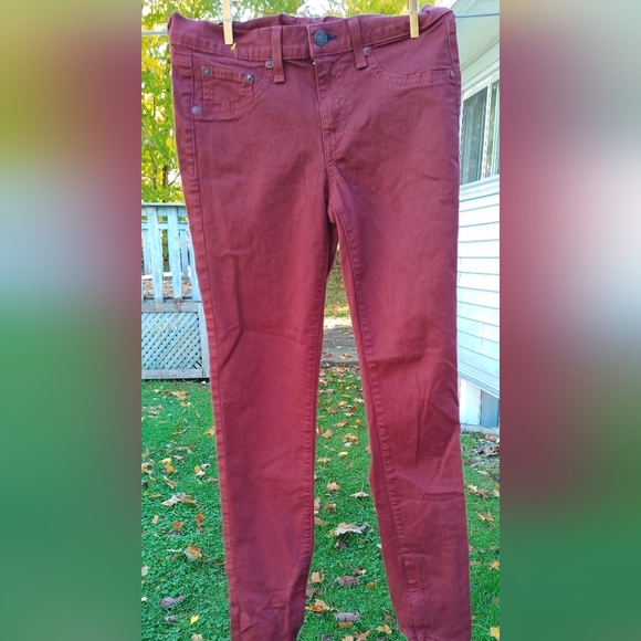 Rag and Bone burgundy skinny zipper capris size 26 - Picture 3 of 8